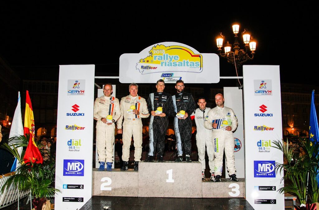 Foto del podium final del IV Rallye Rías Altas